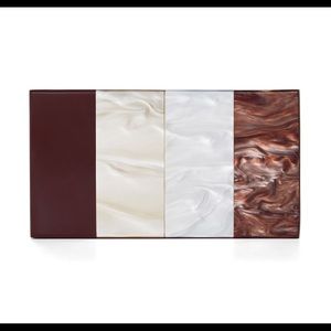 NWT BCBG ZANDRA LUCITE BOX CLUTCH